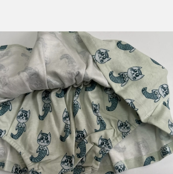 Kate Quinm Skirted Bloomer Skirt Mermaid Cat Organic Cotton Size 3T - Picture 2 of 5